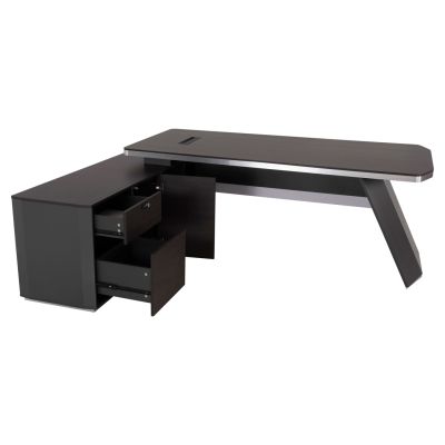 PROFESSIONAL OFFICE DESK LEFT CORNER ROSEWOOD HM2083L 220x180x76Hcm