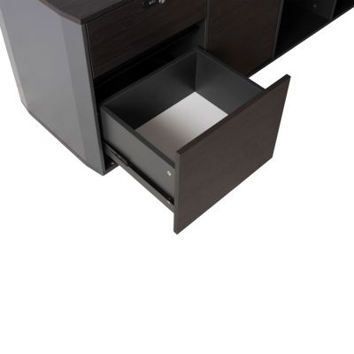 PROFESSIONAL OFFICE DESK LEFT CORNER ROSEWOOD HM2083L 220x180x76Hcm