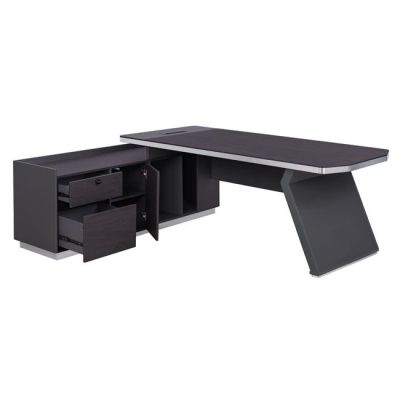 PROFESSIONAL LEFT CORNER OFFICE DESK ROSEWOOD HM2084L 220x180x76Hcm