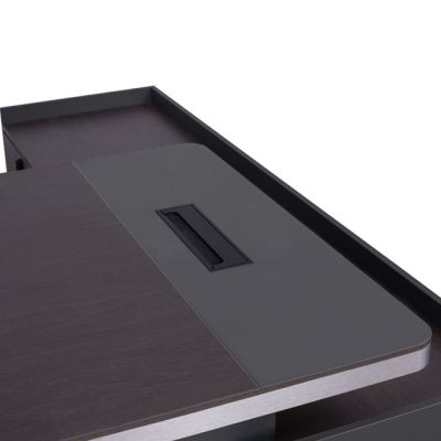 PROFESSIONAL LEFT CORNER OFFICE DESK ROSEWOOD HM2084L 220x180x76Hcm