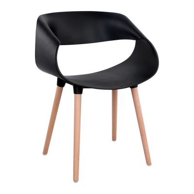 Polypropylene Armchair Maggie HM8600.02 in Black color 59x53x80 cm