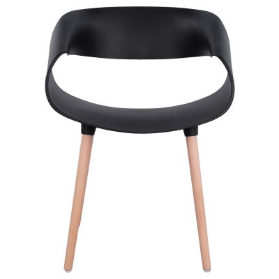 Polypropylene Armchair Maggie HM8600.02 in Black color 59x53x80 cm