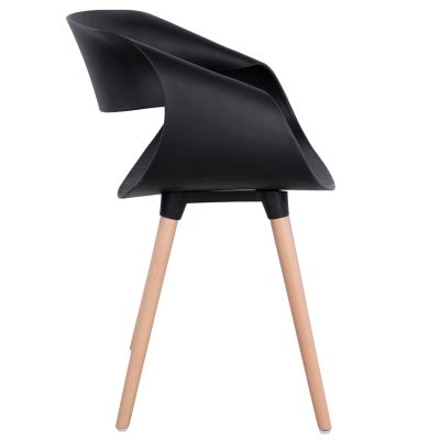 Polypropylene Armchair Maggie HM8600.02 in Black color 59x53x80 cm