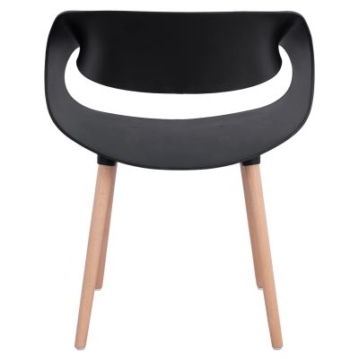 Polypropylene Armchair Maggie HM8600.02 in Black color 59x53x80 cm