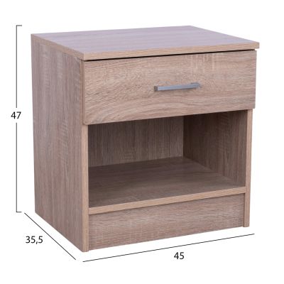 Bedside Table with 1 drawer Sonama 45x35x47cm HM2345.01