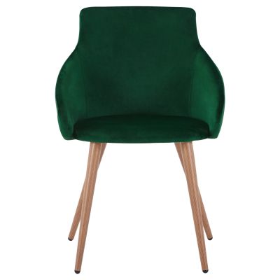 Armchair Ivy Velvet Green and metallic legs HM8546.03 55x55x80 cm