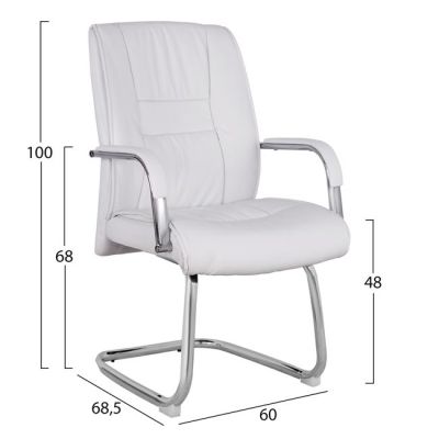 Конферентен стол HM1107.02 Бял цвят 58x72x98см