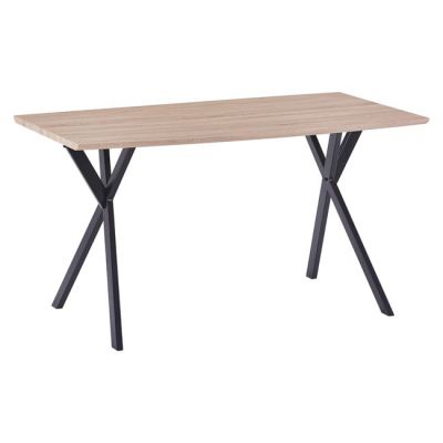 Маса Alarick HM8550.01 MDF повърхност Sonama и метални крака 140x80x75cm