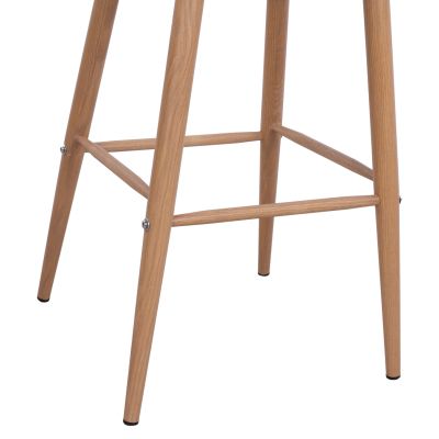 Stool Bar with metallic legs Alina HM8580.10 Grey Color 47x57x113cm