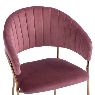 Armchair Theodore HM8520.02 Velvet Rotten Apple with metallic frame 55x50x82 cm