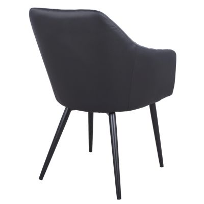 Armchair Charles HM8522.01 with fabric Dark Grey PU Black 57x63x83 cm