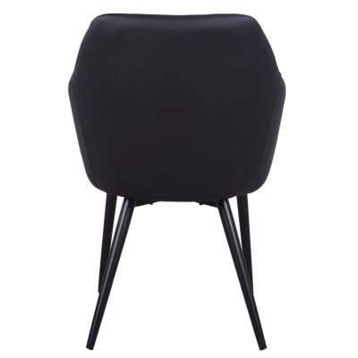 Armchair Charles HM8522.01 with fabric Dark Grey PU Black 57x63x83 cm