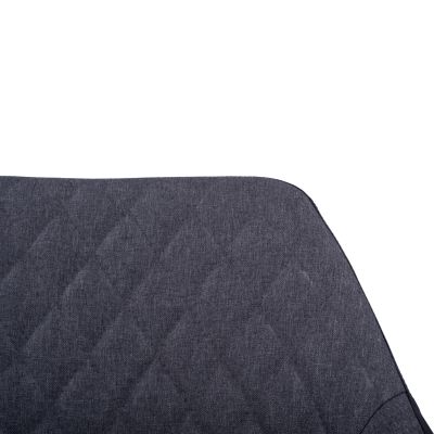 Armchair Charles HM8522.01 with fabric Dark Grey PU Black 57x63x83 cm