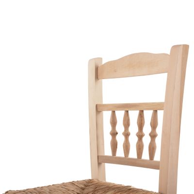 Traditional chair without color with mat HM10258