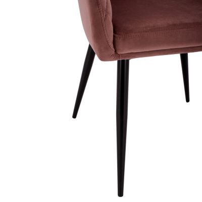 ARMCHAIR CHARLES FB98522.02 WITH VELVET DUSTY PINK 52x60x89Y cm.