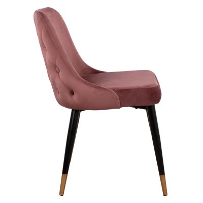 Chair Serentiy HM8527.02 Velvet Rotten apple with metallic frame 51x58x83cm