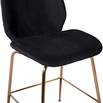 Бар стол Nora Black Velvet & Gold Metallic Frame HM8524.04 48x61x103 см