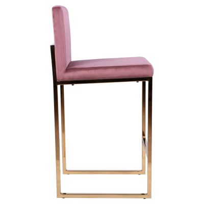 Бар стол Piper Velvet Rotten Apple & Gold Metallic Frame HM8525.02 40x49x96 см