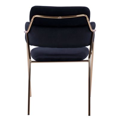 Armchair Kelso HM8521.04 Velvet Black & Gold Leg 52,5x52x80 cm
