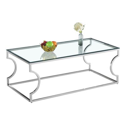 Холна маса Amara HM8615.01 с основа от стъкло и хром 120X60X45 см