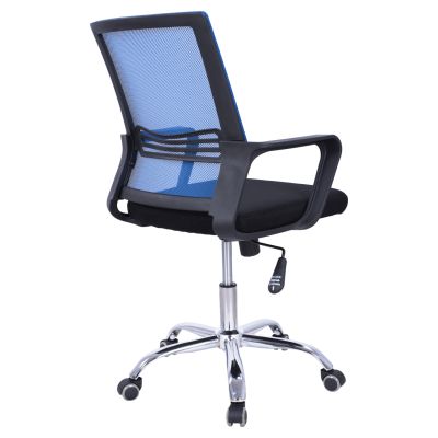 Office chair HM1148.08 in black color with blue back 60x57x104cm