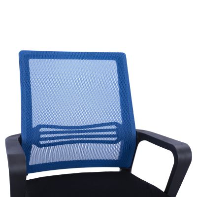 Office chair HM1148.08 in black color with blue back 60x57x104cm