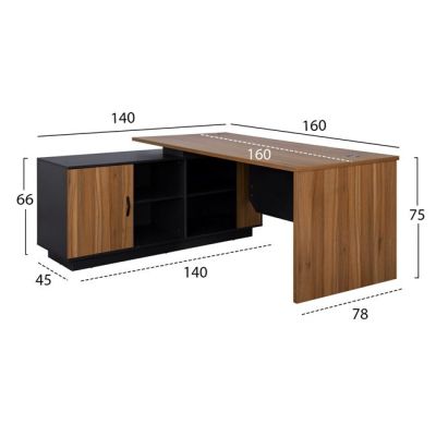 Professional Office Supreme HM2363 with reversible angle 160x140x75cm