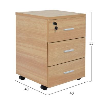 Office professional drawer in oak color HM2048.11 40x52x60 cm.