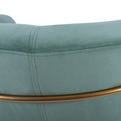 Armchair Trudi HM8639.07, pistachio green velvet, gold frame 84x79x74cm
