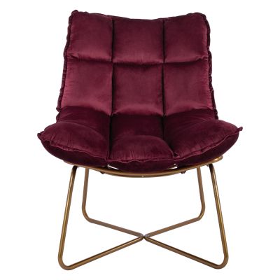 Фотьойл Dejana HM8632.06 Maroon Velvet, златна основа 68x98x81см