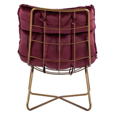 Фотьойл Dejana HM8632.06 Maroon Velvet, златна основа 68x98x81см