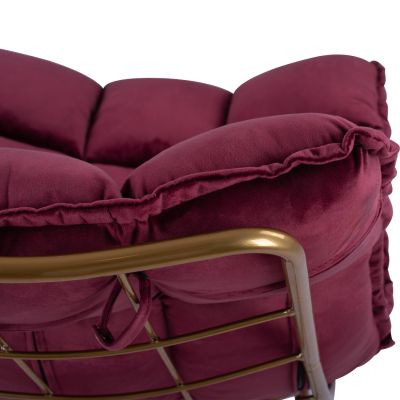 Фотьойл Dejana HM8632.06 Maroon Velvet, златна основа 68x98x81см