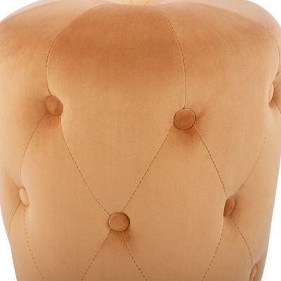 Stool Torrie HM8405.09 Gold Velvet with Gold Base Diameter 36x45cm