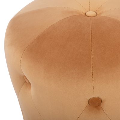 Stool Torrie HM8405.09 Gold Velvet with Gold Base Diameter 36x45cm