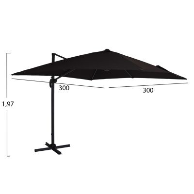 Hanging Umbrella SHADER HM6025.03 3x3 360 degree Acrylic Fabric