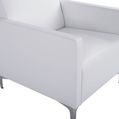 Фотьойл Nellie HM3159.12, бял PU, 64x71x71см