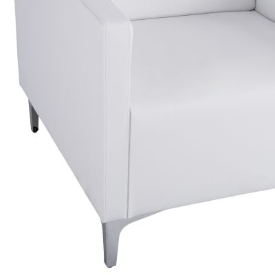 Фотьойл Nellie HM3159.12, бял PU, 64x71x71см