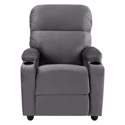 HM0122.10 Фотьойл RELAX, механизъм за облягане, сиво кадифе 80x92-168x102