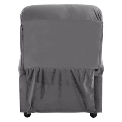 HM0122.10 Фотьойл RELAX, механизъм за облягане, сиво кадифе 80x92-168x102