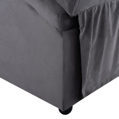 HM0122.10 Фотьойл RELAX, механизъм за облягане, сиво кадифе 80x92-168x102