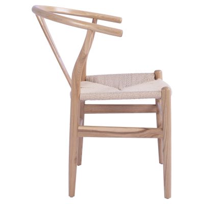 DINING CHAIR BRAVE HM8695.01 BEECH WOOD IN NATURAL-ROPE IN NATURAL 56x52x76Hcm