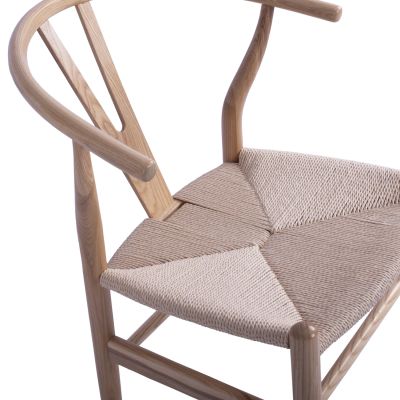 DINING CHAIR BRAVE HM8695.01 BEECH WOOD IN NATURAL-ROPE IN NATURAL 56x52x76Hcm