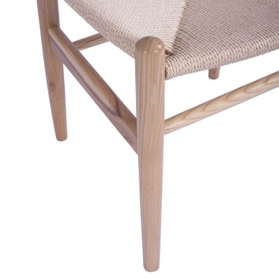 DINING CHAIR BRAVE HM8695.01 BEECH WOOD IN NATURAL-ROPE IN NATURAL 56x52x76Hcm