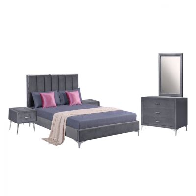 Комплект Спалня 4 части Velvet Grey HM11258.01