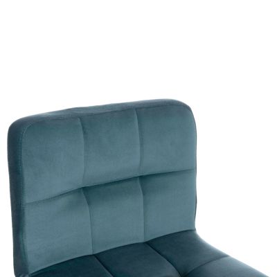 Bar Stool Diana HM202.18 Velvet Turquoise & Black Matte frame 44x52x109Η