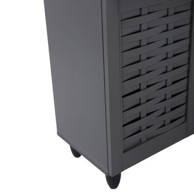 Shoe Cabinet Wooden 3 Doors HM2211.10 Grey 114x34x68