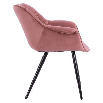 BENJAMIN КАДИФЕНО КРЕСЛО DUSTY PINK С МЕТАЛНИ КРАКА HM8682.02 69x68x78 см.