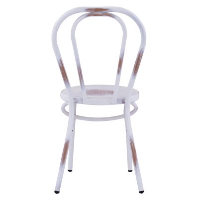 Aluminum chair Vienna type white patina HM5557.02 42x52x88.5 cm.