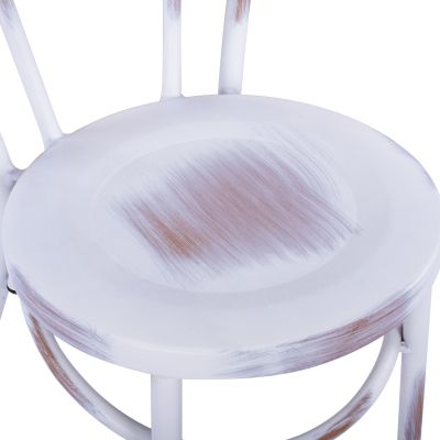 Aluminum chair Vienna type white patina HM5557.02 42x52x88.5 cm.