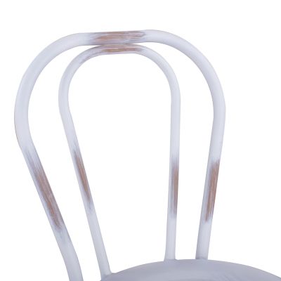 Aluminum chair Vienna type white patina HM5557.02 42x52x88.5 cm.